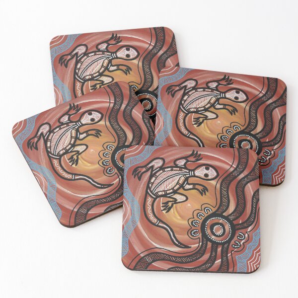 Item preview, Authentic Aboriginal Art - Lizard designed and sold by HogarthArts.