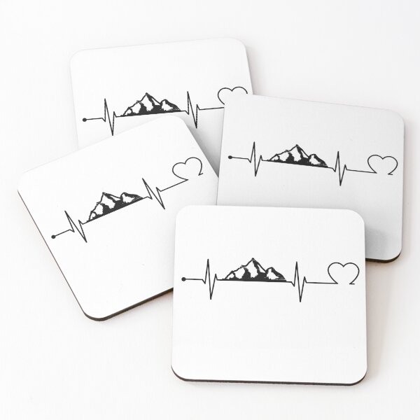 Item preview, Outdoor Adventure Mountain Heartbeat Love Design designed and sold by GetGoodFit.