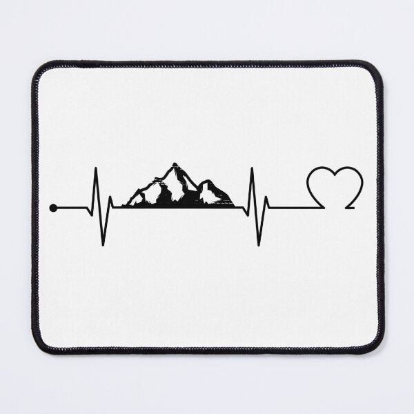 Item preview, Outdoor Adventure Mountain Heartbeat Love Design designed and sold by GetGoodFit.