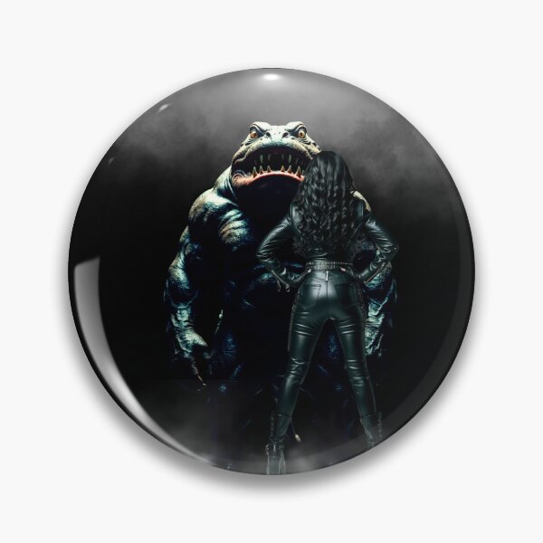 Item preview, path of the fearless – gothic creature confrontation – dark fantasy fog scene designed and sold by Traumrausch.
