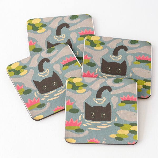Item preview, Pond Cat Peeking designed and sold by stayfoxydesigns.