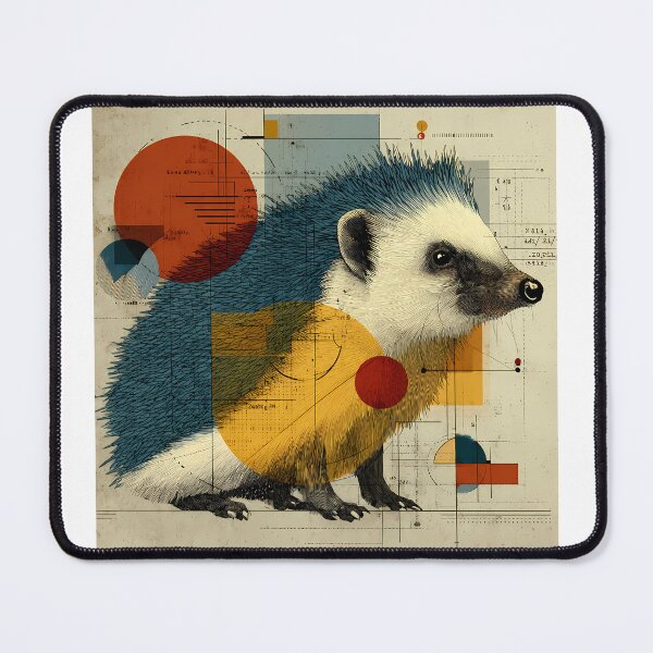 Item preview, Hedgehog as Bauhaus Style Art – Modern Geometric Animal Print, Minimal Abstract Pet Poster, Contemporary Bauhaus Decor designed and sold by OzzFrequency.