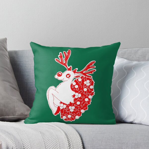 Item preview, My Rudolph Wreath With green background  designed and sold by missmann.