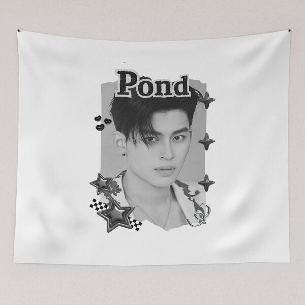 Item preview, Pond (Naravit Lertratkosum) Thailand Actor  Thai drama Entertainment members Black and White Collage Digital Art Portrait designed and sold by AJUNICE STUDIO.