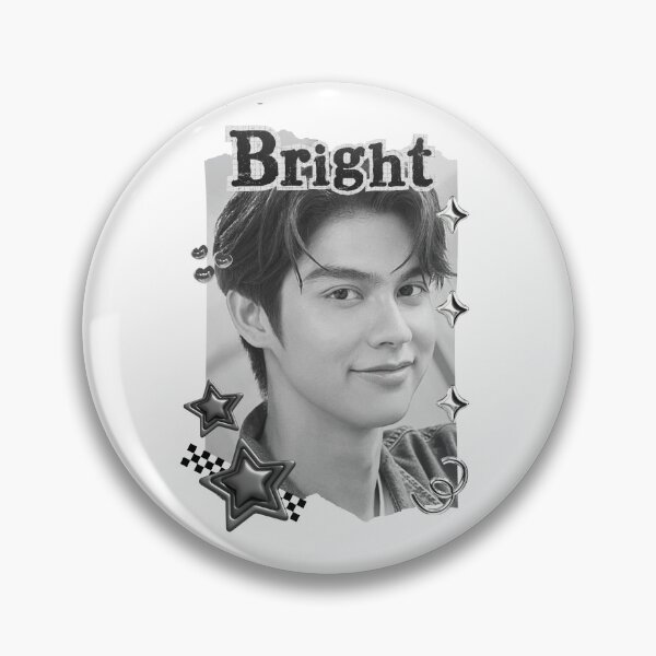 Item preview, Bright (Vachirawit Chivaaree)Thailand Actor  Thai drama Entertainment members Black and White Collage Digital Art Portrait designed and sold by AJUNICE STUDIO.