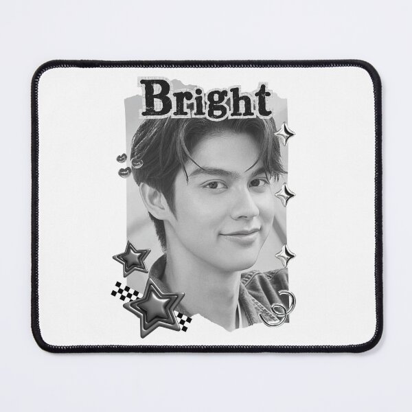 Item preview, Bright (Vachirawit Chivaaree)Thailand Actor Thai drama Entertainment members Black and White Collage Digital Art Portrait designed and sold by AJUNICE STUDIO.