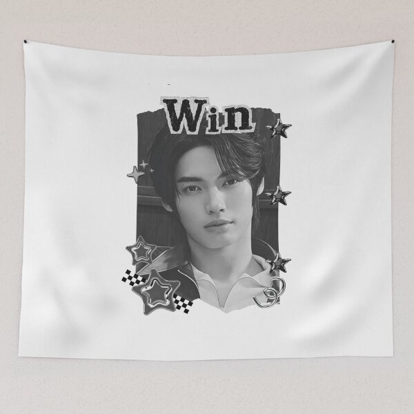 Item preview, Win (Metawin Opas-iamkajorn) Thailand Actor  Thai drama Entertainment members Black and White Collage Digital Art Portrait designed and sold by AJUNICE STUDIO.