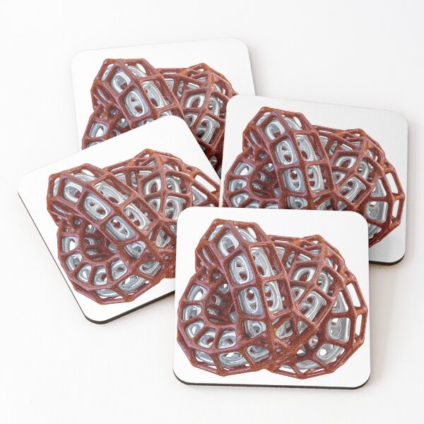 Item preview, Abstract 3D Geometric Shell | Intertwined Rust and Chrome Structure designed and sold by Keltoi-art.