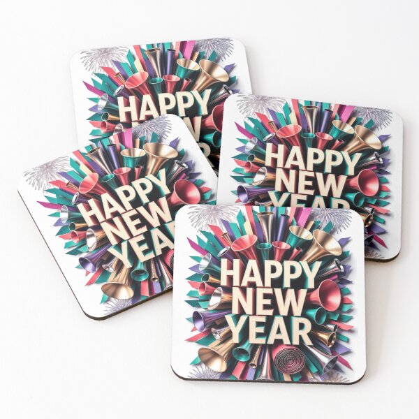 Item preview, New Year's Party Horn T-Shirt, Confetti Burst Premium Graphic, Vibrant Celebration Art designed and sold by YMLux.