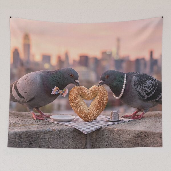 Item preview, Partners in Crime - Funny Pigeon Date Night designed and sold by SavinMercantile.