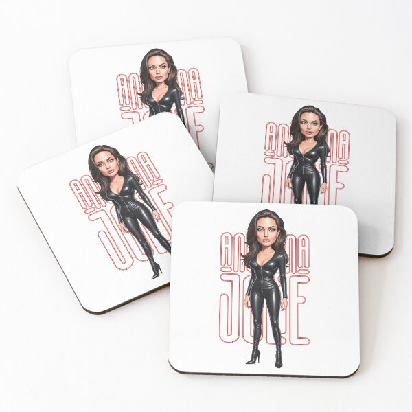 Item preview, Funny neon Angelina Jolie caricature designed and sold by vectorlove.