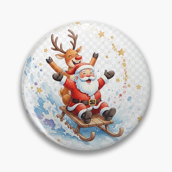 Item preview, Santa and Reindeer Wild Sledding Ho Ho Ho Wild Ride Humor Christmas Happy Holidays T-Shirt Design designed and sold by Studiocolors.