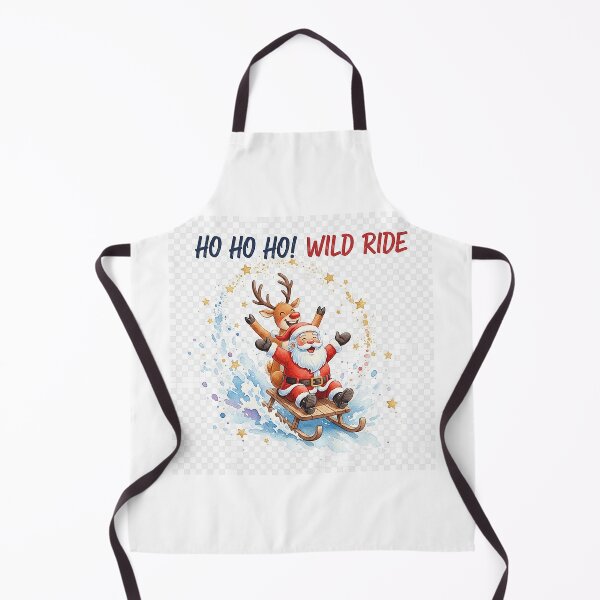 Item preview, Santa and Reindeer Wild Sledding Ho Ho Ho Wild Ride Humor Christmas Happy Holidays T-Shirt Design designed and sold by Studiocolors.