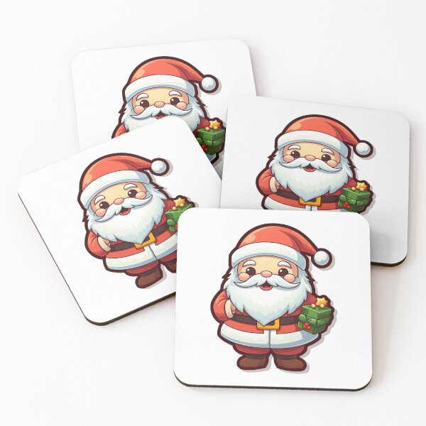 Item preview, Cute Santa Holding a Christmas Present – Adorable Holiday Santa Art designed and sold by RBCreates.