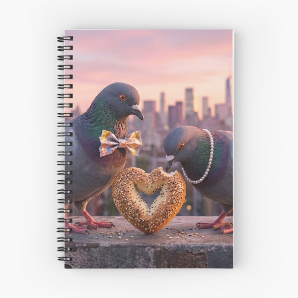 Item preview, New York Love Story - Pigeons & Skyline Sunset designed and sold by SavinMercantile.