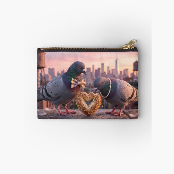 Item preview, New York Love Story - Pigeons & Skyline Sunset designed and sold by SavinMercantile.