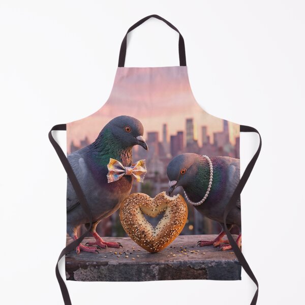 Item preview, New York Love Story - Pigeons & Skyline Sunset designed and sold by SavinMercantile.