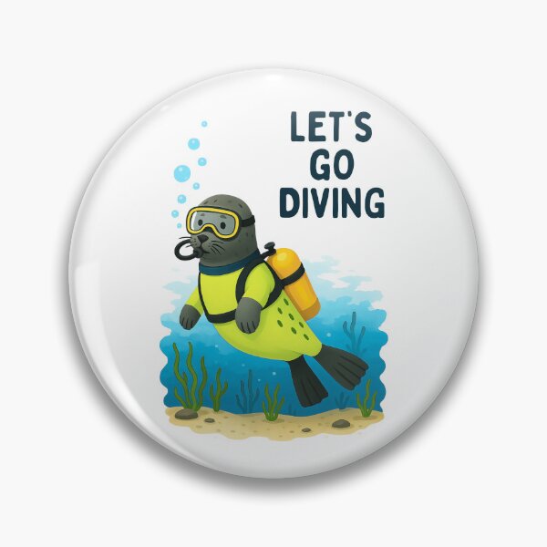 Item preview, Cute Scuba Diving Seal designed and sold by NatureStyle555.