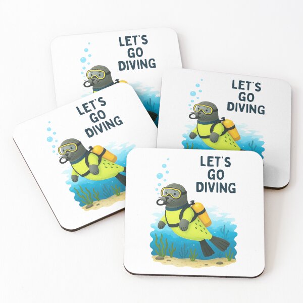 Item preview, Cute Scuba Diving Seal designed and sold by NatureStyle555.