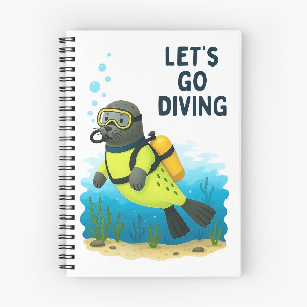 Item preview, Cute Scuba Diving Seal designed and sold by NatureStyle555.
