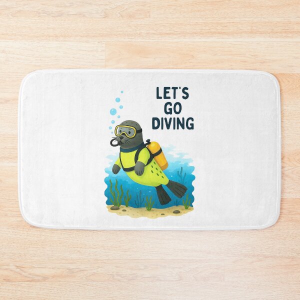 Item preview, Cute Scuba Diving Seal designed and sold by NatureStyle555.