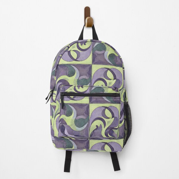 Item preview, tiles with purple and green abstract pattern designed and sold by Nikoleta Vukovic.