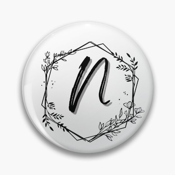 Item preview, Single Letter Monogram Design N - be proud of your name, mark your stuff with a letter designed and sold by digitalbitcraft.