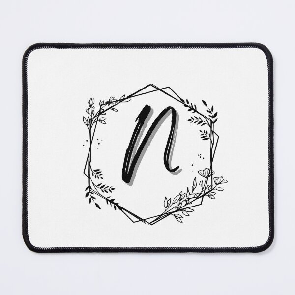 Item preview, Single Letter Monogram Design N - be proud of your name, mark your stuff with a letter designed and sold by digitalbitcraft.