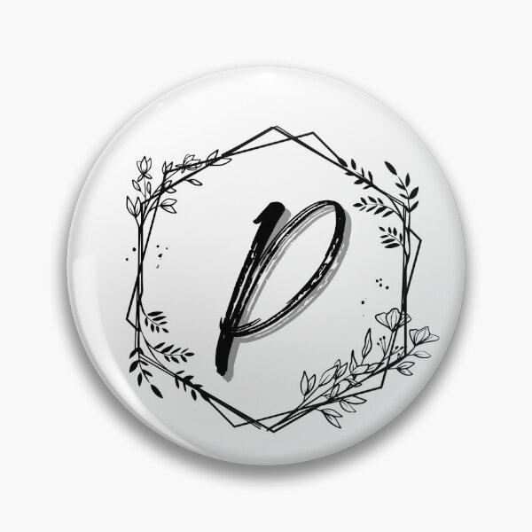 Item preview, Single Letter Monogram Design P - be proud of your name, mark your stuff with a letter designed and sold by digitalbitcraft.