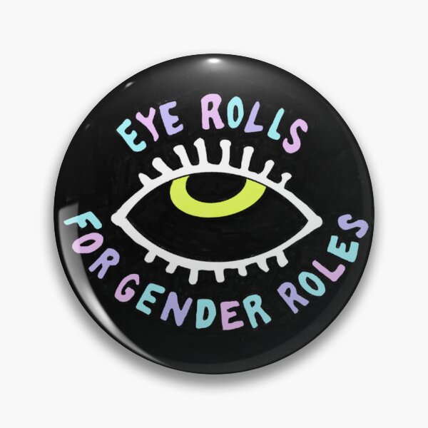 Item preview, Eye Rolls for Gender Roles – Feminist Pastel Eye Design designed and sold by stayfoxydesigns.
