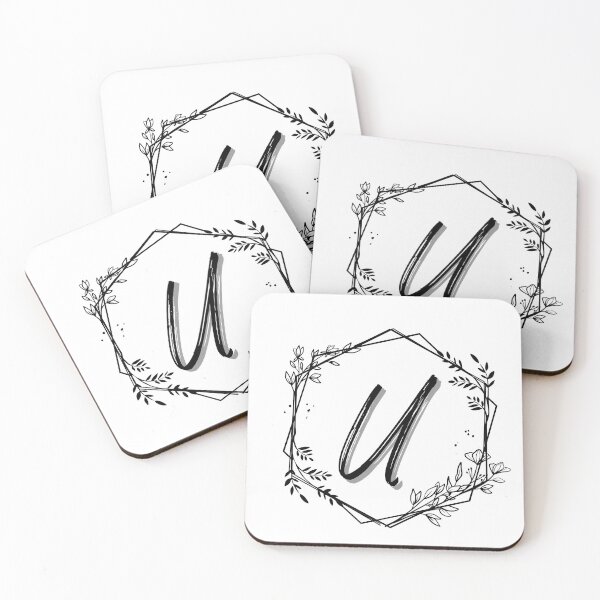 Item preview, Single Letter Monogram Design U - be proud of your name, mark your stuff with a letter designed and sold by digitalbitcraft.