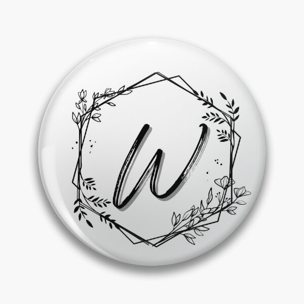 Item preview, Single Letter Monogram Design W - be proud of your name, mark your stuff with a letter designed and sold by digitalbitcraft.
