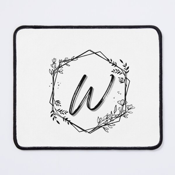 Item preview, Single Letter Monogram Design W - be proud of your name, mark your stuff with a letter designed and sold by digitalbitcraft.