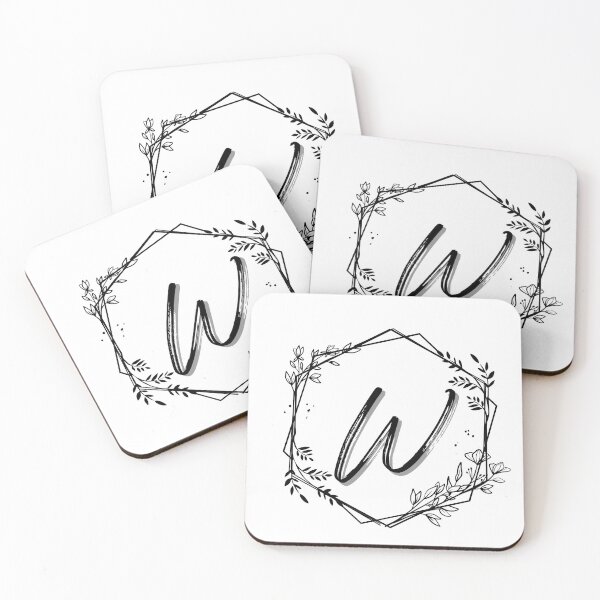 Item preview, Single Letter Monogram Design W - be proud of your name, mark your stuff with a letter designed and sold by digitalbitcraft.