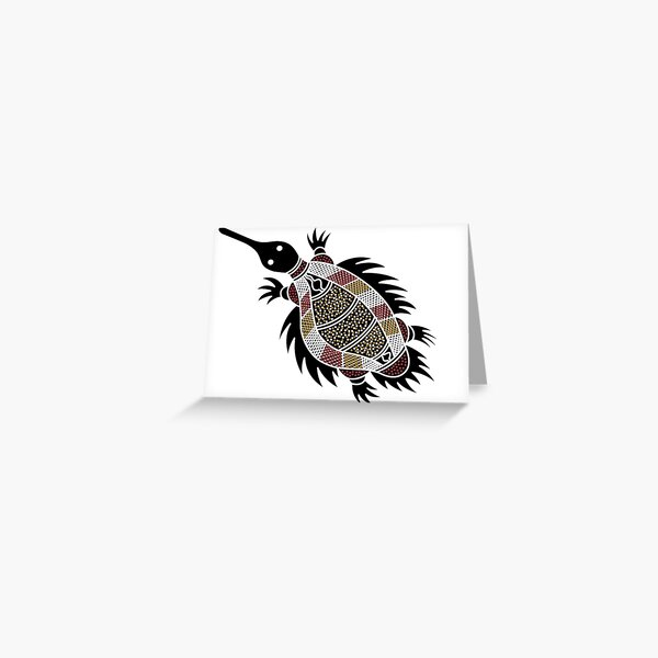 Authentic Aboriginal Art - Echidna Greeting Card