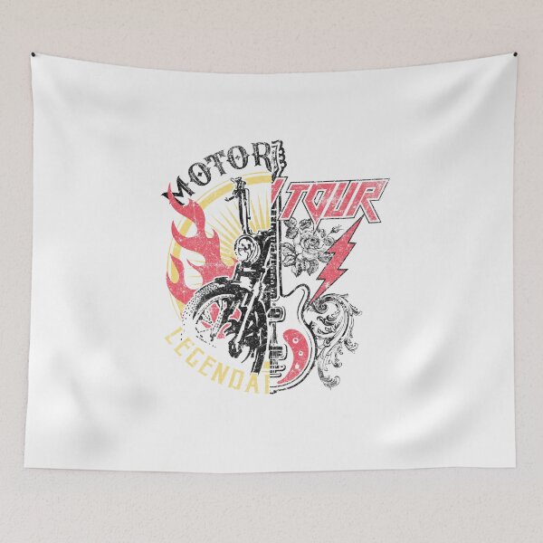 Item preview, Vintage Motor Tour Rock Legend  Retro Rock Motorcycle Tour Design  Motor Tour Legend Guitar Art  Rock Legend Vintage Tour Graphic  Retro Motor Rock Illustration designed and sold by The secret storage room.