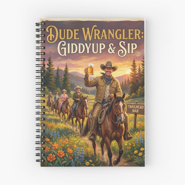 Item preview, Dude Wrangler Giddyup & Sip Golden Hour Vintage Retro Poster designed and sold by Cozy-Old-Pub.