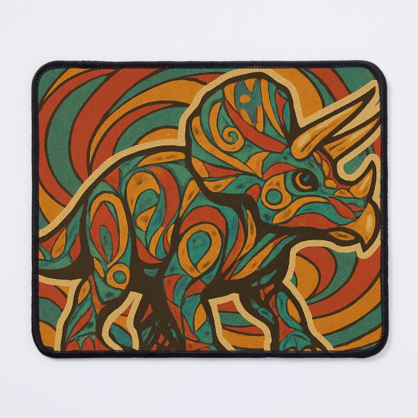 Item preview, Vintage Pattern Art Deco Triceratops designed and sold by JonelleTshirts.