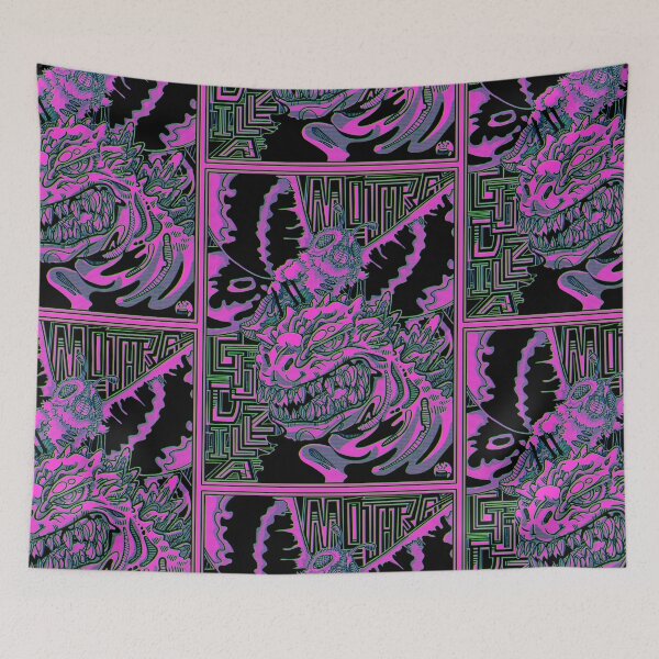 Item preview, Mothra and Godzilla Neon designed and sold by NonDecafArt.