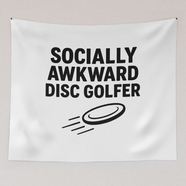 Item preview, Socially Awkward Disc Golfer – Funny Disc Golf Quote Design designed and sold by Dragonfly-10.