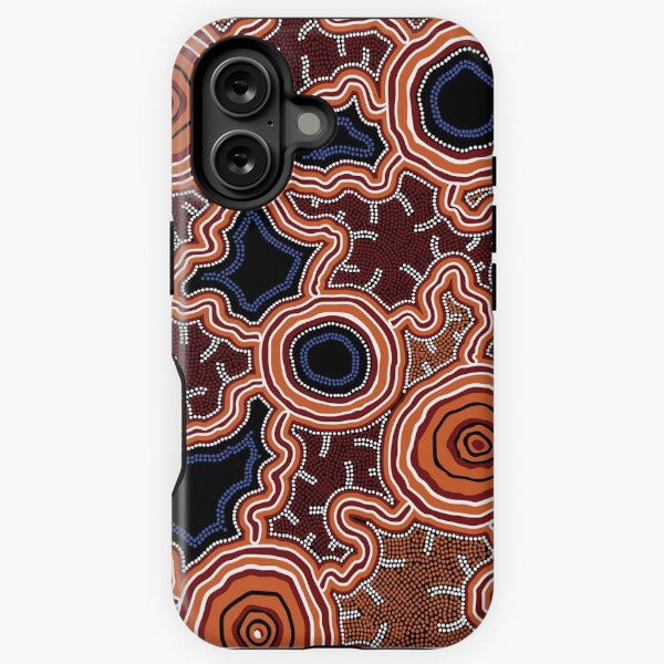 Vista previa del artículo con la obra «Auténtico arte aborigen: caminos hacia el agua», diseñado y vendido por HogarthArts.