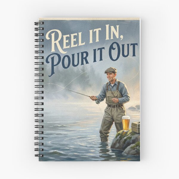 Item preview, Reel It In Pour It Out Montana Fly Fishing Poster designed and sold by Cozy-Old-Pub.