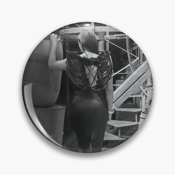 Item preview, Fallen angel in an industrial wasteland – black and white photograph designed and sold by StillnessInDecay.