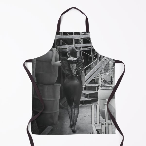 Item preview, Fallen angel in an industrial wasteland – black and white photograph designed and sold by StillnessInDecay.