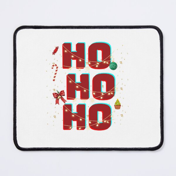 Item preview, Festive HO HO HO Christmas Typography with Lights and Decorations designed and sold by Doodlelline.
