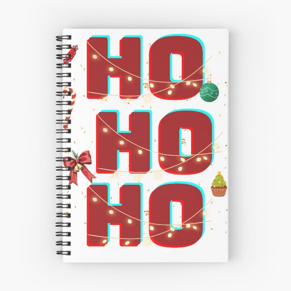 Item preview, Festive HO HO HO Christmas Typography with Lights and Decorations designed and sold by Doodlelline.