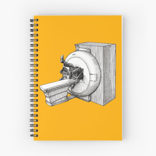 Item preview, MRI Machine with a Person in a Walker Chair Lodged Inside designed and sold by Naux | Design & Illustration.