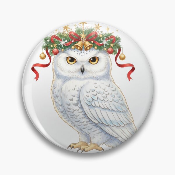 Item preview, Snow Owl Christmas Art – Cute Winter Holiday Owl Design designed and sold by ZYNORAworld.