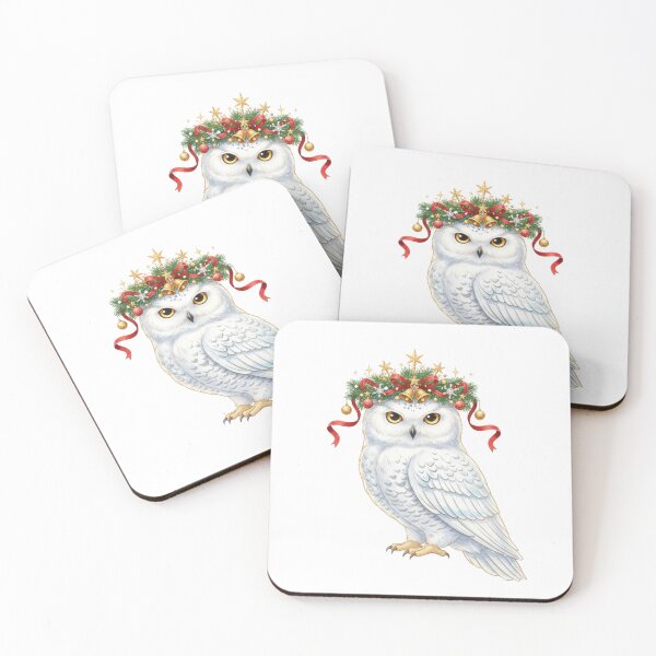 Item preview, Snow Owl Christmas Art – Cute Winter Holiday Owl Design designed and sold by ZYNORAworld.