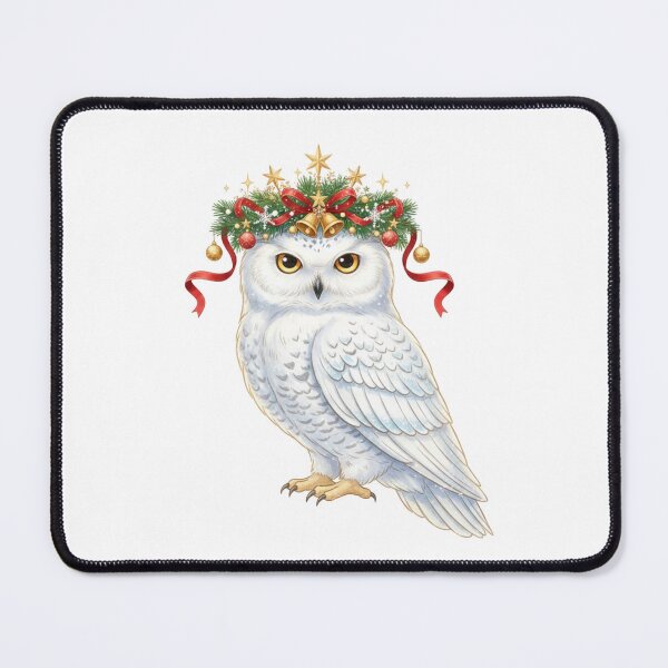 Item preview, Snow Owl Christmas Art – Cute Winter Holiday Owl Design designed and sold by ZYNORAworld.
